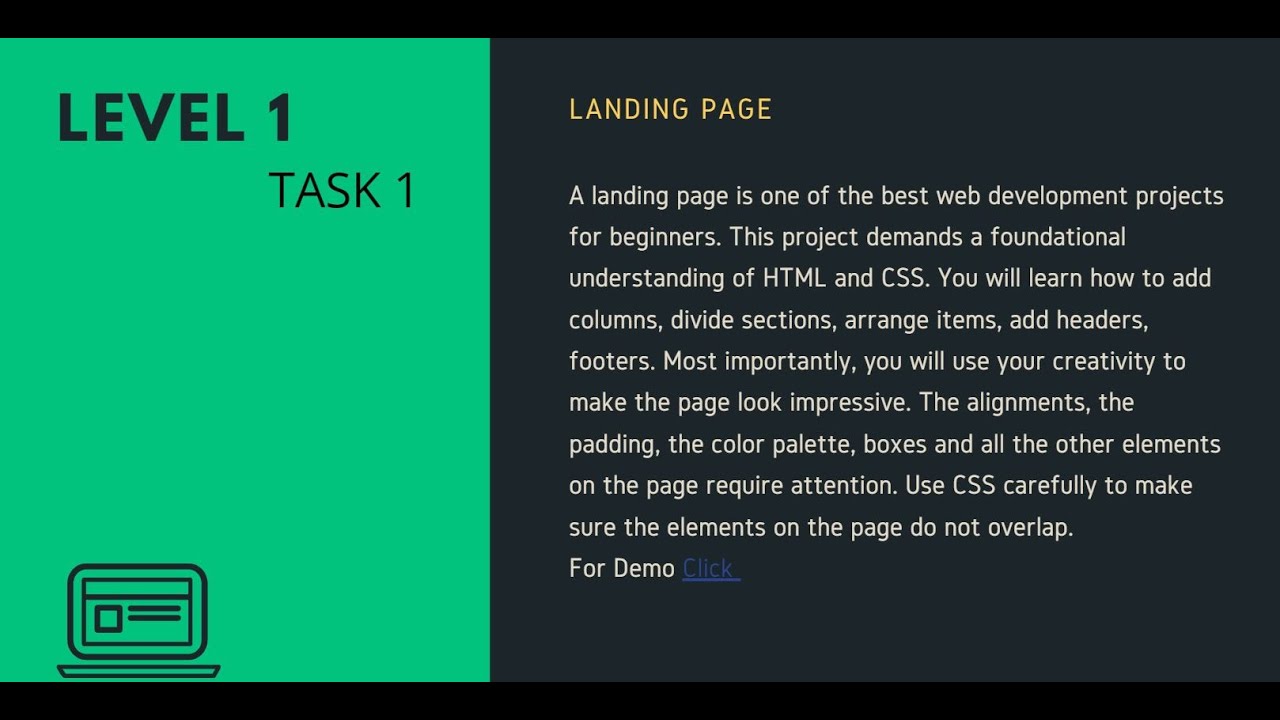 I have created a Landing page using HTML and CSS. - YouTube