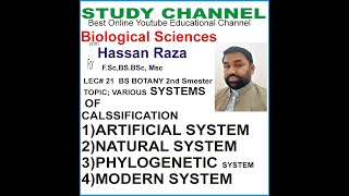 LEC#21 VARIOUS SYSTEMS OF CLASSIFICATION BS/ADE/BSc/MSc BOTANY