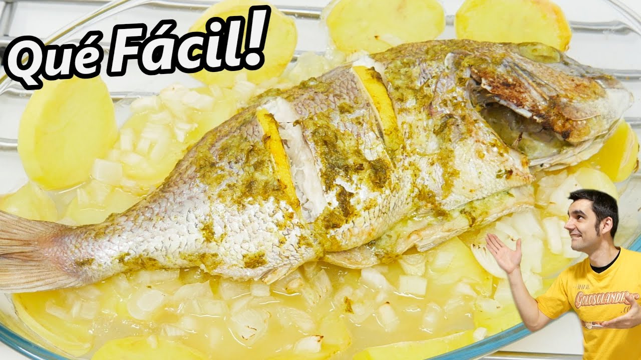 BESUGO al HORNO 😍🍽🐠 (Pescado blanco) Receta fácil |😍 🍽🐠 Truco Patatas PARGO, RECETA FÁCIL y SANA