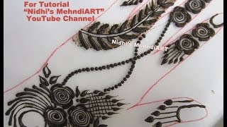 Beautiful Floral Feather Henna Tattoo Mehndi Design Tutorial