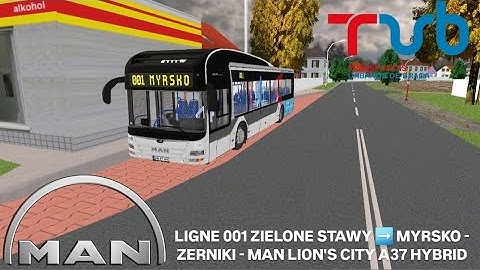 PROTON BUS SIMULATOR : LIGNE 001 ZIELONE STAWY ➡️ MYRSKO - ZERNIKI - MAN LION