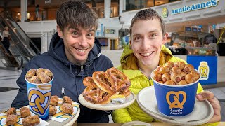 Brits try Auntie Anne’s Pretzels in a Mall