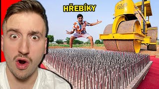 PARNÍ VÁLEC vs OSTRÉ HŘEBÍKY ! (Experiment)