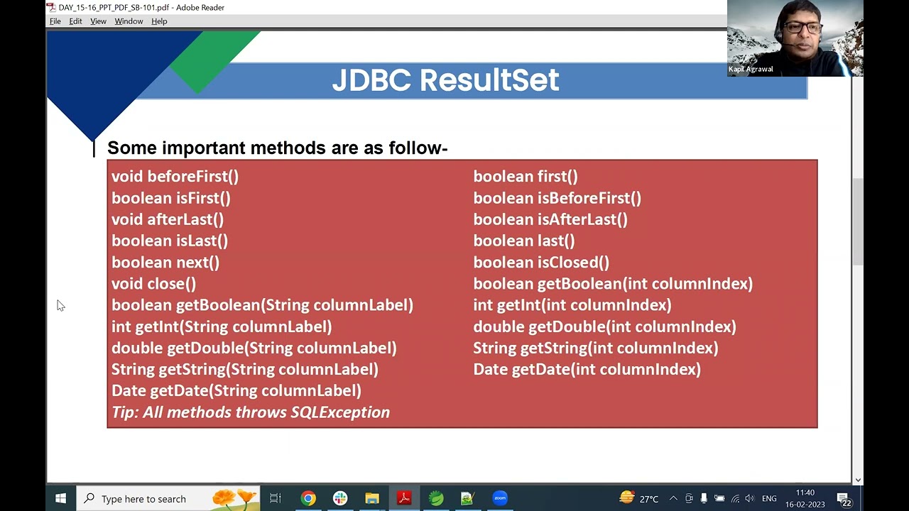 SB101 Live Session Day 15 JDBC DAO pattern, layered architecture Presentation layer, service layer,