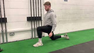 Half Kneeling Lunge to Hamstring Stretch