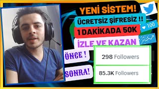 1 DAKİKADA 50.000 TAKİPÇİ HİLESİ - twitter takipçi hilesi