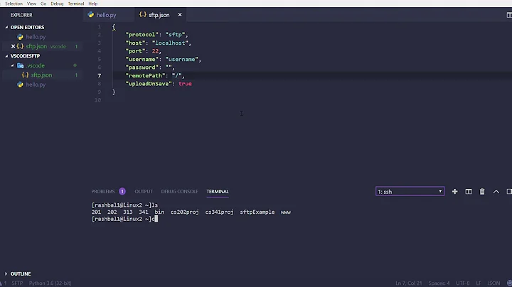 Visual Studio Code Tutorial: SFTP