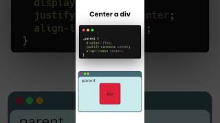 Center a Div in CSS (Flexbox Trick) 🔥 #shorts