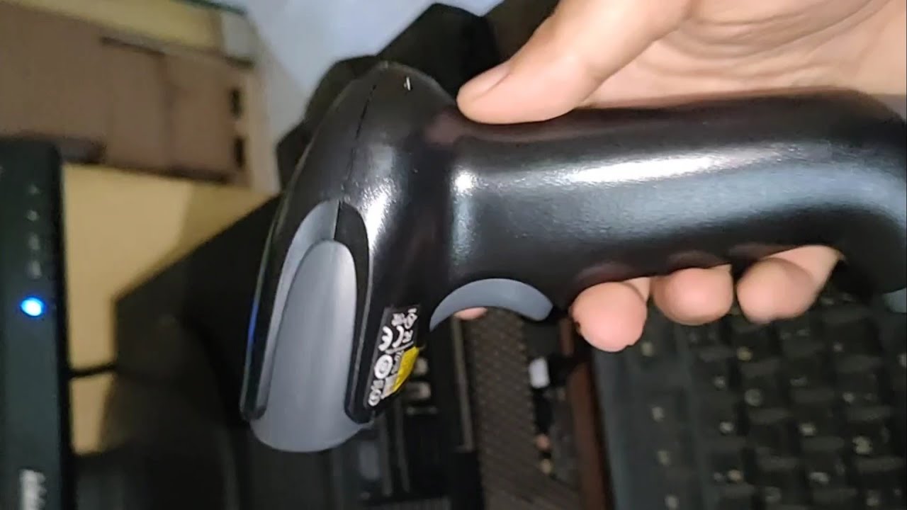 Honeywell Voyager 1250g Barcode Scanner . setting mode scan. - YouTube