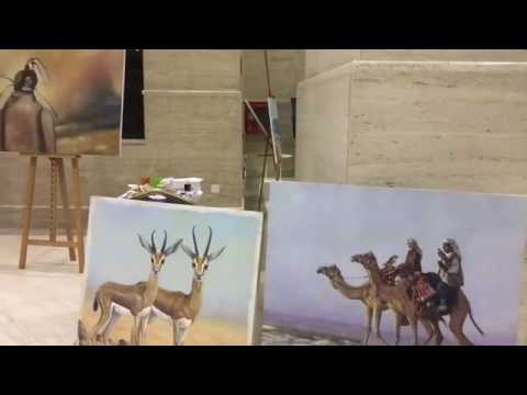 الرسم الحي في أروقة كتارا بمشاركة الفنان حسن بوجسوم