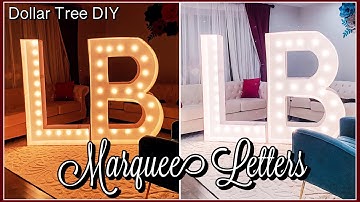 Dollar Tree DIY Birthday Décor With Foam Boards | Make Large 5FT Marquee Letters With Lights
