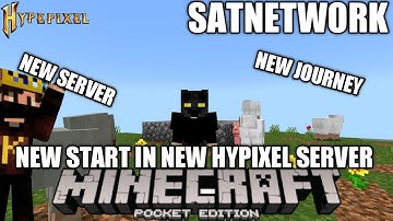 NEW JOURNEY IN NEW HYPIXEL LIKE SERVER FOR MINECRAFT PE #satnetwork #wenpixel #craftersmc #hypixel .