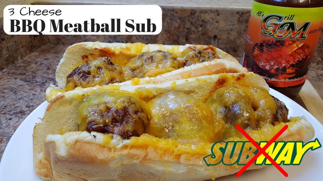 BBQ Meatball Sub | Meatball Sub | 3 Cheese Sub - YouTube