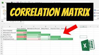 How To Create A Correlation Matrix In Excel