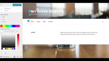 WordPress Twenty Seventeen Theme - Color Settings in Customizer
