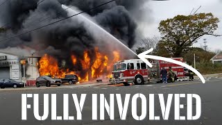 FULLY INVOLVED Garage Fire