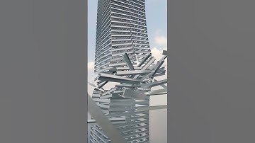 H beam tower collapse #blender #blender3d #3danimation #blendercycles #cyclesrender #cgi #3dmodeling