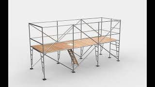 modular scaffolding 02 360 animation