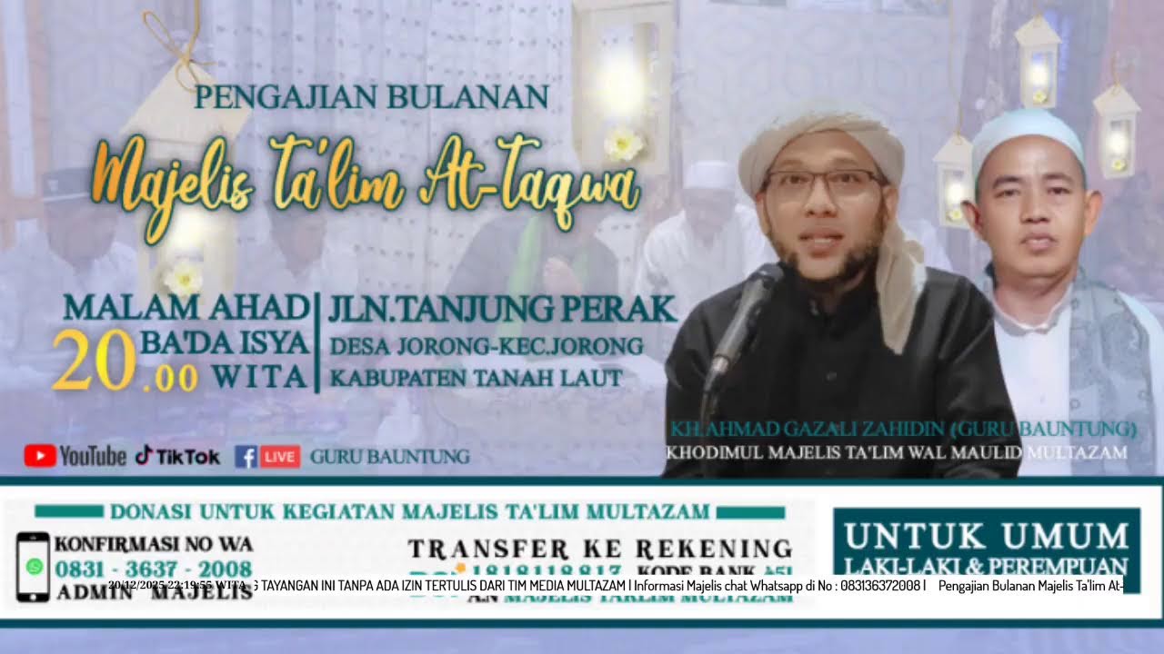 🔴[LIVE] 20/12/2025 | Majelis At Taqwa Jorong - Pembacaan Kitab Kasyful Asror