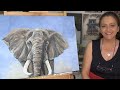 Cómo pintar un elefante realista con acrílicos y texturas