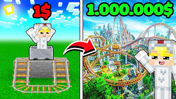 Tô Gà Mở Công Viên Giải Trí 1$ Vs 1.000.000$ Trong Minecraft