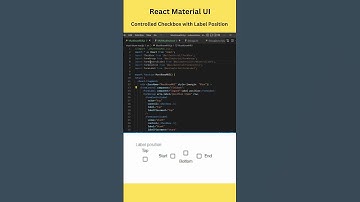 Must Know #react material UI controlled Checkbox with label position concept #shorts #hindi