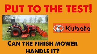 B2630 heavy mowing with the belly mower