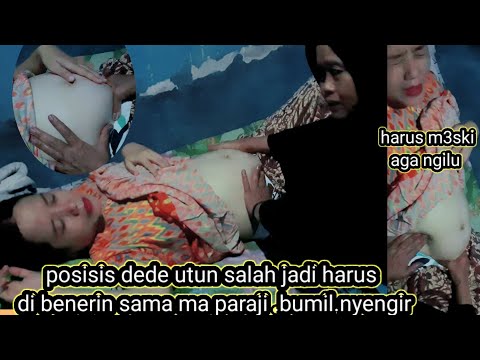 URUT PERUT BUMIL KARENA POSISI UTUN TURUN KEBAWAH .DI BANTU MA PARAJI.#BUMILVLOG