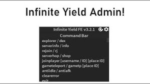 Infinite Yield Script (Kinda op)