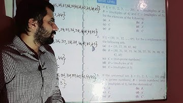D2 Math Ex 14 B Q1,2,3 Sets complement of a set