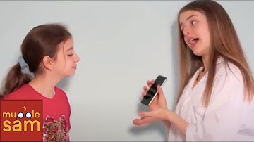 Sophia and Bella in iPhone X Commercial Parody on Mugglesam