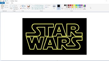 How to draw Star Wars logo in MS Paint | Easy step by step drawing
