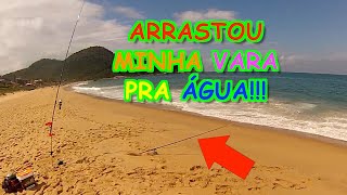 INACREDITÁVEL!!! ESSE PEIXE ARRASTOU MINHA VARA PARA A ÁGUA!!!