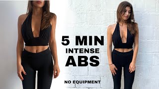 5 MIN INTENSE AB WORKOUT II Lose Belly Fat (No Equipment)