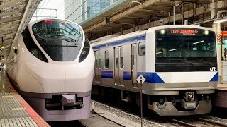 JR東京駅8.9.10番線を入線.発車する列車。(3)