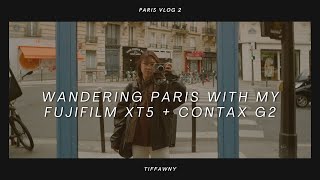 wandering paris with my fujifilm x-t5 + contax g2 // solo travel diaries