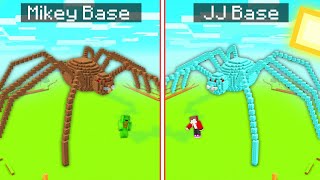 Poor Mikey vs Rich JJ Spider Base Survival Battle in Minecraft