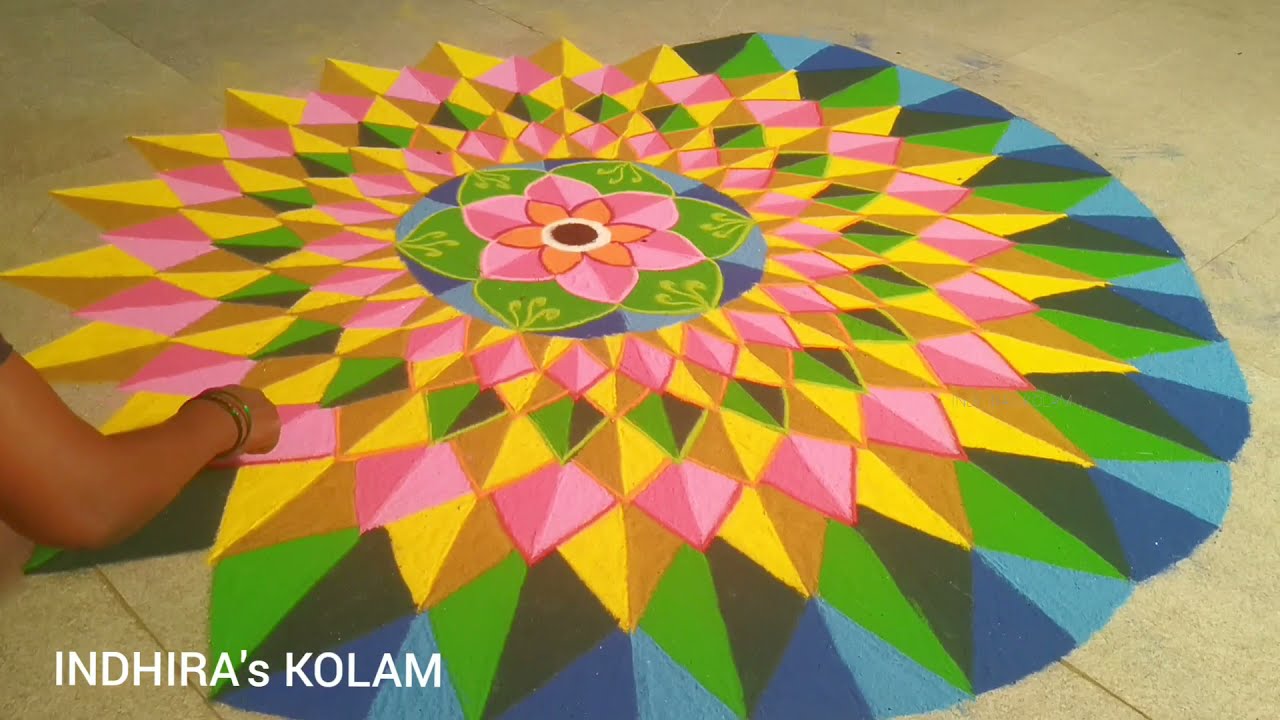 Traditional Diwali 3D Rangoli | 3D simple kolam | 3d rangoli | 3d ...