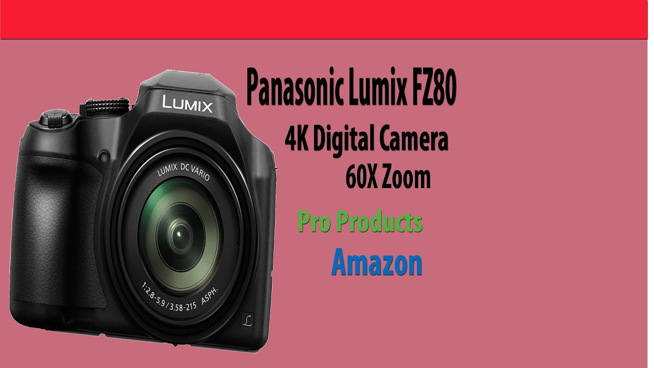 Panasonic Lumix FZ80 4K Digital Camera, 18 1 Megapixel Video Camera, 60X Zoom