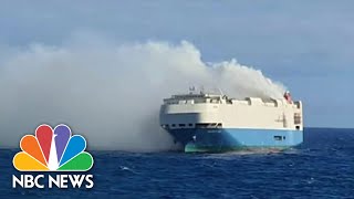 Cargo Ship Full Of Luxury Cars Caught On Fire In Atlantic