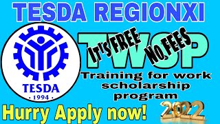 TRAINING FOR WORK SCHOLARSHIP PROGRAM | TESDA REGION XI |Twsp 2022