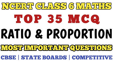 Best MCQ Class 6 Ratio and Proportion || Class 6 Maths NCERT Questions // Class 6 Maths #class6maths