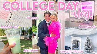 College Day In My Life! | Last Sorority SemiFormal, Tests, Class | The University of Alabama