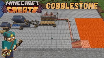 I Built a Cobblestone Generator Create Mod Minecraft Tutorial