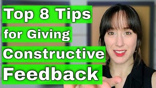 8 EASY Tips on How to Give Constructive Feedback
