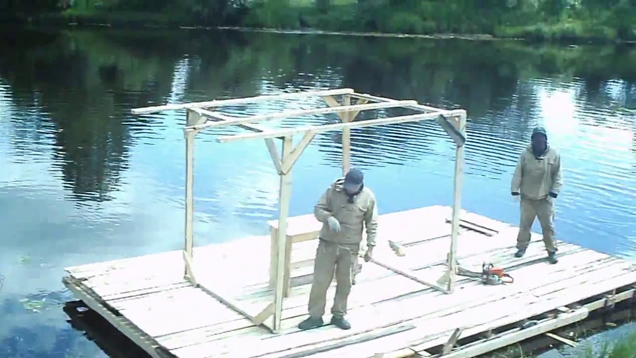 Плот сплав р. Локчим часть 1 Строительство