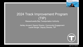 Track Improvement Program - Virtual Public Meeting | October 1, 2024