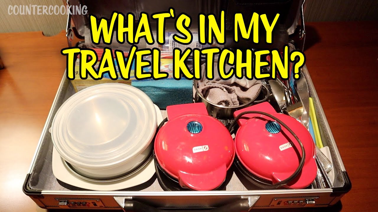 What's In My Travel Kitchen? Hotel Cooking, Travel Cooking, Car Cooking 