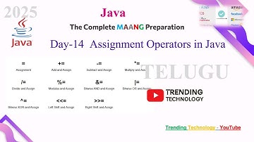 Java Assignment Operators: Telugu Tutorial for Beginners #bsktrending #java #education #amazon