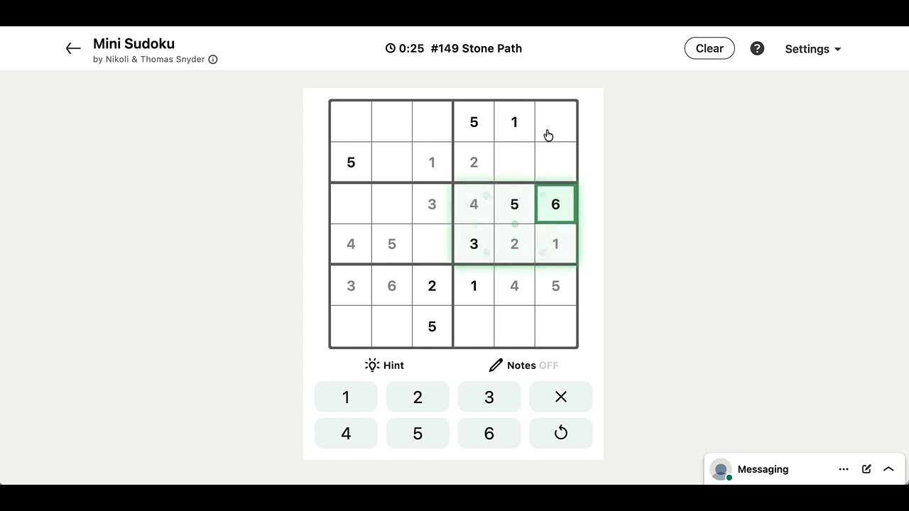 LinkedIn Mini Sudoku Answer Today #149 Stone Path